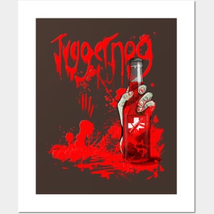 Zombie Hand Bloodied Juggernog on Brown Posters and Art